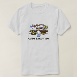 Joyeux T-shirt de la journée de boulangerie avec h