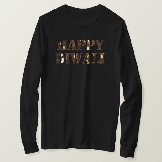 Joyeux T-shirt Diwali à la bougie (Design devant)