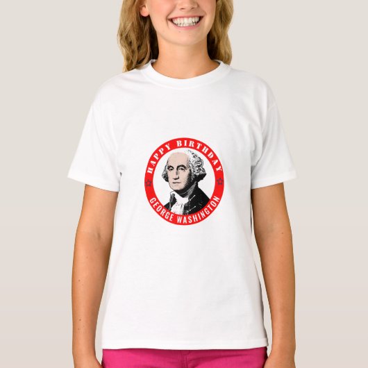 Joyeux T-shirt filles George Washington (Devant)