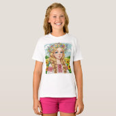 Joyeux T-shirt fillette ukrainienne (Devant entier)