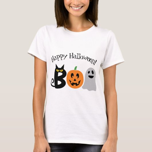Joyeux T-shirt Halloween Boo (Devant)