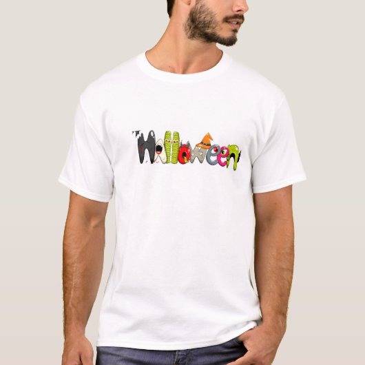 Joyeux T-shirt Halloween coloré (Devant)
