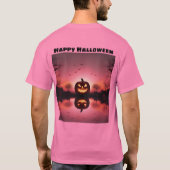 Joyeux T-shirt Halloween Jack-o'-lantern Sunset (Dos)