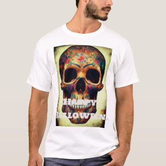 "Joyeux T-shirt Halloween Skeleton Print.