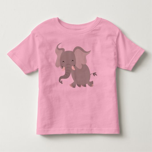 Joyeux T-shirt mignon d'enfants d'éléphant de (Devant)