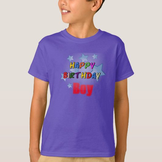 Joyeux T-Shirt Purple pour Enfants d'Anniversaire (Devant)
