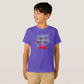Joyeux T-Shirt Purple pour Enfants d'Anniversaire (Devant entier)