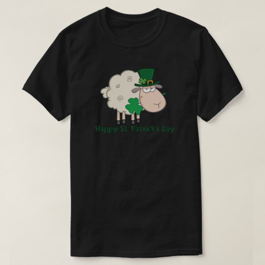 Joyeux T-shirt Saint Patrick's Day Sheep Clover (Design devant)