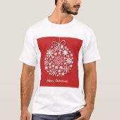 Joyeux T-shirt Snowflake Mens Noël (Devant)