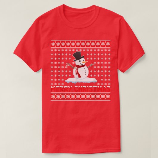 Joyeux T-shirt Snowman Noël (Design devant)