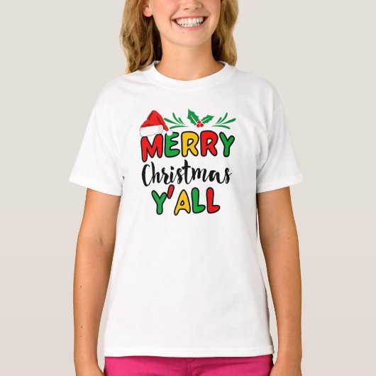 Joyeux T-shirt Y'all Christmas (Devant)