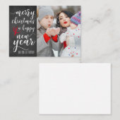 Joyeux tableau de bord de Noël Carte de voeux phot (Devant / Derrière)