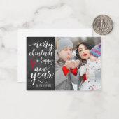 Joyeux tableau de bord de Noël Carte de voeux phot (Devant/Arrière en situation)