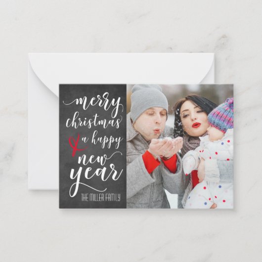 Joyeux tableau de bord de Noël Carte de voeux phot (Devant)