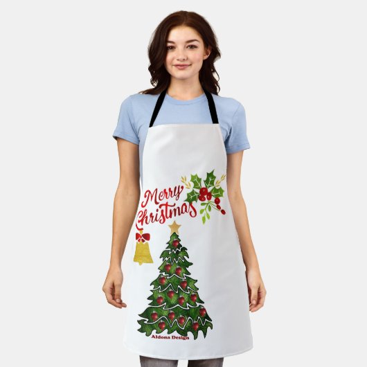 Joyeux tablier Noël (Porté)