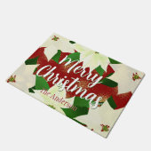 Joyeux tapis blanc de pouséttie de Noël (Incliné)