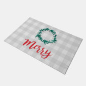 Joyeux tapis de couronnes Motif Gris (Incliné)