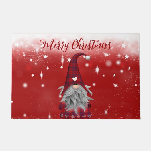 Joyeux tapis de porte Gnome de Noël (Devant)