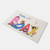 Joyeux tapis de portes d'anniversaire (Incliné)