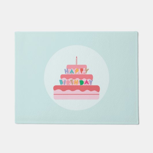 Joyeux tapis de portes d'anniversaire (Devant)