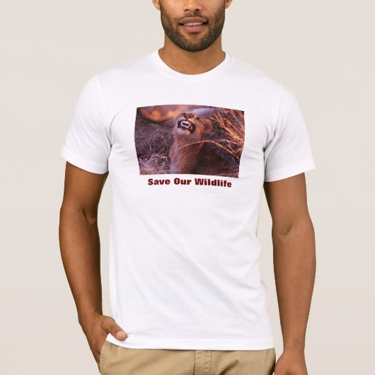 Joyeux Tau, Lion, Sauvez Notre Tshirt Faune (Devant)