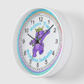 Joyeux Temps Danser Teddy Bear Grande Horloge (Angle)