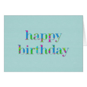 Joyeux texte d'anniversaire coloré, bleu