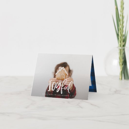 Joyeux texte de script photo et la fête de famille (Devant)