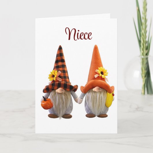 *Joyeux Thanksgiving* *NIÈCE* Carte de vacances (Devant)