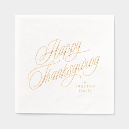 Joyeux Thanksgiving simple script élégant (Recto)