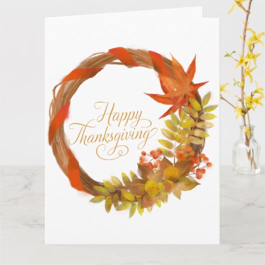 Joyeux Thanksgiving VALEUR CARTE (Fleur jaune)
