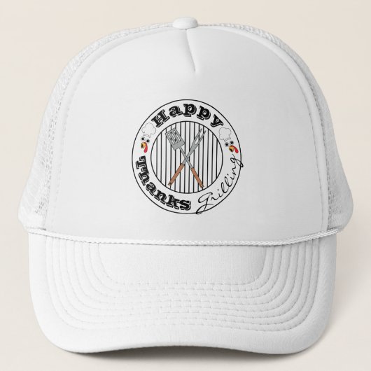 Joyeux Thanksgrilling Casquette de Thanksgiving (Devant)