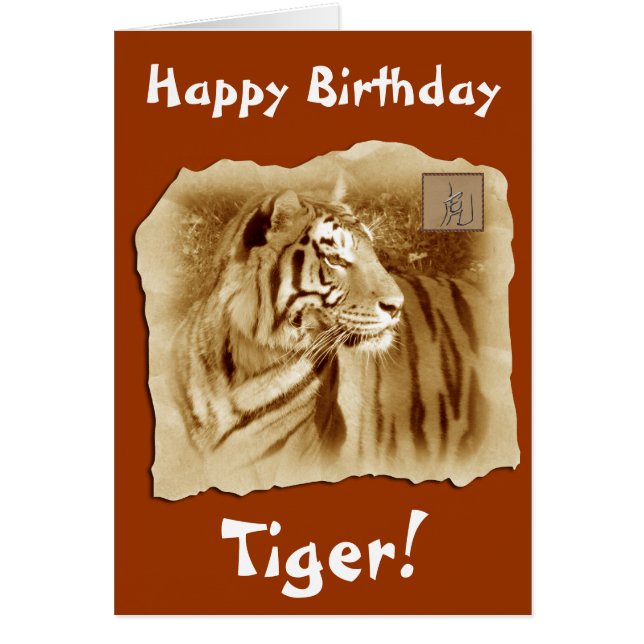 Joyeux tigre d'anniversaire ! - Astrologie chinois (Devant)