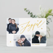 Joyeux Times Foil Carte de vacances modifiable cou (Debout devant)