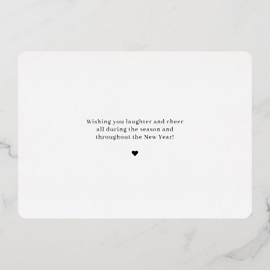 Joyeux Times Foil Carte de vacances modifiable cou (Verso)