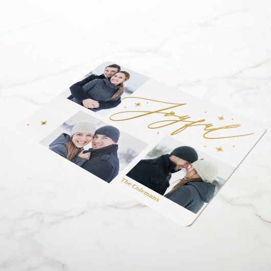 Joyeux Times Foil Carte de vacances modifiable cou (Rotation)