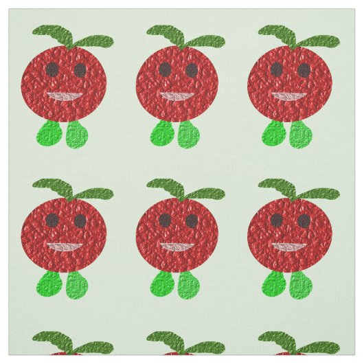 Joyeux Tissu d'artisanat de tomates (Échantillon)