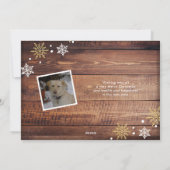 Joyeux Tout-2 Photo Carte de vacances en bois fonc (Dos)