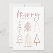 Joyeux Tout Boho Noël Arbres Carte de vacances (Devant)