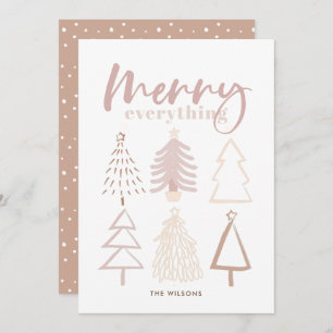 Joyeux Tout Boho Noël Arbres Carte de vacances