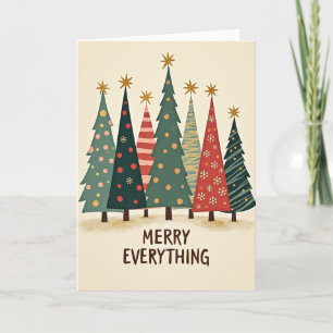 Joyeux tout Carte de sapins de Noël