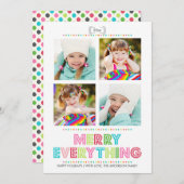 Joyeux tout carte de vacances de photo de collage (Devant / Derrière)