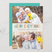 Joyeux tout Carte photo coloré (Devant / Derrière)