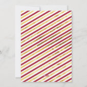 Joyeux tout Carte photo de bande rouge et or (Dos)