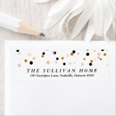 Joyeux Tout Confetti | Étiquette de adresse de vac (En situation)