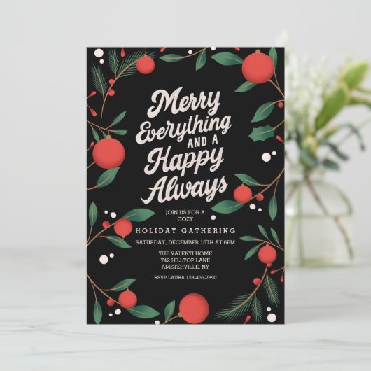 Joyeux tout Invitation de vacances (Debout devant)