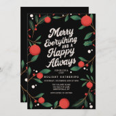 Joyeux tout Invitation de vacances (Devant / Derrière)