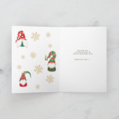 joyeux tout mignon carte de vacances gnome (Intérieur)