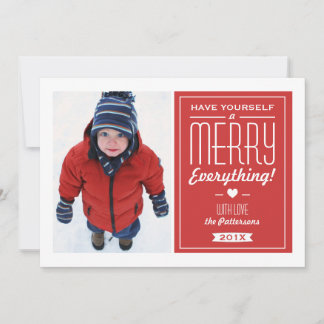 Joyeux tout Noël Salutation Carte photo