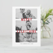 Joyeux Tout Rouge Foil Carte de vacances (Debout devant)